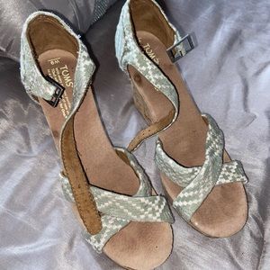 TOMS wedge sandals.